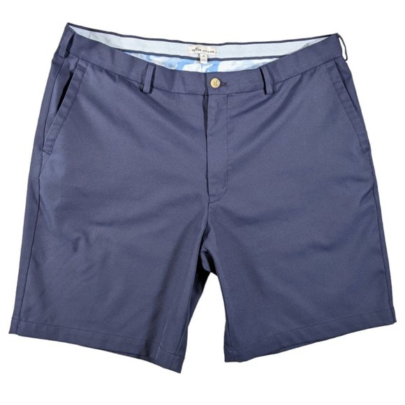 Peter Millar Other - Peter Millar Salem High Drape Performance Golf Shorts Mens 38 Navy Blue Stretch